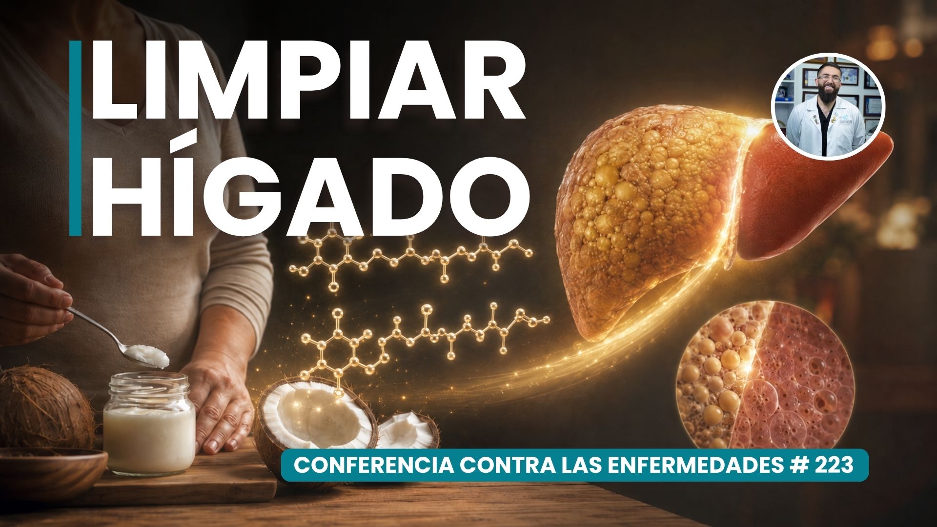 Limpiar grasa visceral extrayendo leche de coco
